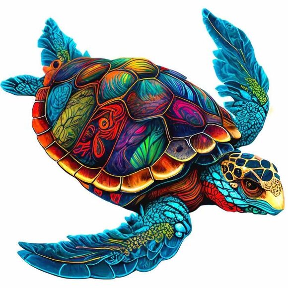 Sea Turtle Crafthub Wooden Jigsaw Puzzle Size A5 NEW - Picture 1 of 3